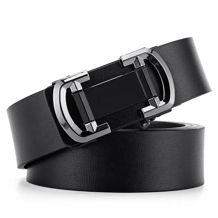 Chinese factory direct selling men's business automatic buckle belt High quality PU leather belt