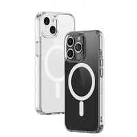 Coque magnétique transparente résistante aux chutes pour iPhone 17 Pro 16 15 14 Pro Max 13 Coque arrière transparente anti-chocs