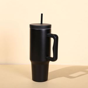 40oz Car <b>Travel</b> H4.0 <b>Handle</b> Tumbler Vacuum <b>Mug</b> Lid Straw Non-Slip Base OEM ODM Custom Design - Product Image 2