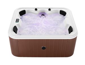 อ่างน้ำวนจากุซซี่แบบญี่ปุ่นทรงสี่เหลี่ยมผืนผ้าสำหรับนวดตัวบนระเบียงน้ำเกลือ - Product Image 6