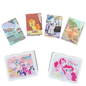 Boîte de rangement carrée My Little Pony blanche avec couvercle rabattable, design de dessin animé anti-poussière pour l'organisation des cartes - Product Image 2