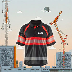 Camiseta Polo de Seguridad de Alta Visibilidad ANSI Clase 3, Transpirable, de Secado Rápido, de Poliéster, con Luz LED Intermitente, Logotipo Personalizado, Tiras Reflectantes, Ropa de Trabajo - Product Image 3
