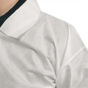 Manteau de laboratoire de médecin non tissé blanc d'usine avec 3 poches pour la protection personnelle de laboratoire chimique - Product Image 6