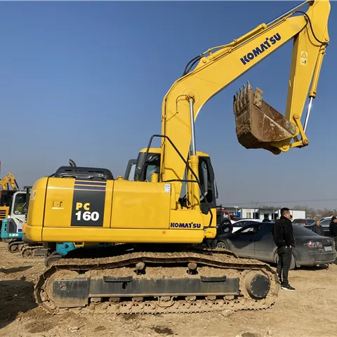 สภาพการทำงานที่ดี Pc160-7 Pc160lc-7ขายร้อนรถขุดตีนตะขาบ Komatsu มือสองรถขุด