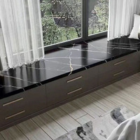 Carreaux et marbres noirs Nero Marquina, marbre noir à veines royales LOVE Home Stone, grande dalle de dolomite polie pour le sol de la maison