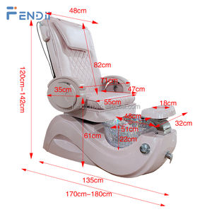 Professioneller Moderner Luxus-Pediküre-Stuhl in Rosa für Fuß-Spa und <span class=keywords><strong>Massage</strong></span> mit Wasseranschluss - Product Image 4