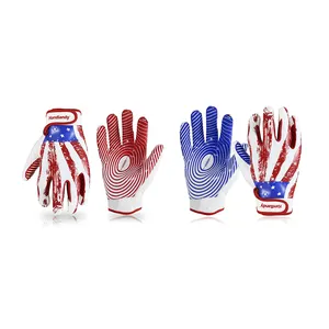 Jeugdvoetbal Handschoenen Voor Jongens Meisjes Kleverige Brede Ontvanger Handschoenen Voor Kinderen Junior Vlag American Voetbal Handschoenen