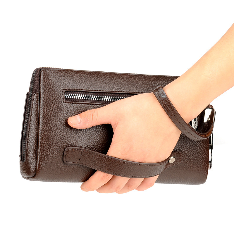 Leather Purse для Men, Long Coin Zipper Purse, Card Holder, Big Wallet, Clutch Bags, luxury Brand, Business, S1637, New