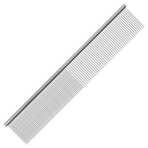 Peine para mascotas para perros y gatos, peine de acero inoxidable de doble densidad con mango de cobre puro para el aseo y eliminación de pelo. - Product Image 5