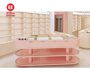 Modular Gold Stainless Cosmetic Shop Fitting System Luxury Beauty Boutique Interior Architecture Design to Reality - Product Image 4