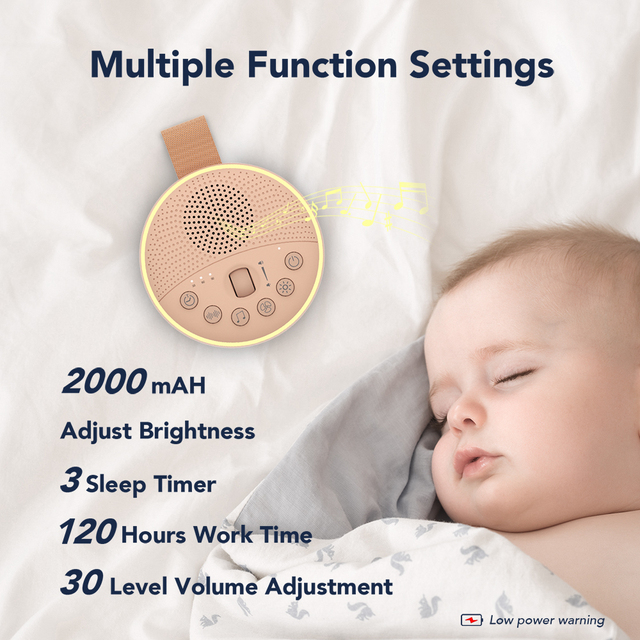 HiFiD Baby Soother White Noise Sleep Sound Machine Baby White Noise Machine Portable with Night Light Custom