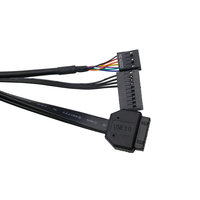 Câble d'extension double panneau avant USB 3.0 pour ordinateur, entrée/sortie de carte Audio e/s, Circuit imprimé PCB, câble d'extension de carte
