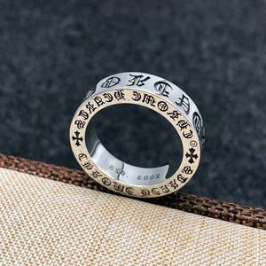 Anello Vintage Gotico Europeo Americano Piccolo Hip Hop Trendy Placcato Oro 10K Argento da Uomo per Fidanzamento Anniversario Regalo Festa con Intarsio - Product Image 1