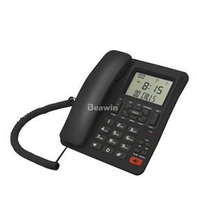 Téléphone de bureau Beawin à deux lignes pour petit bureau avec grand écran LCD d'affichage de l'identification de l'appelant et conférence téléphonique à trois voies PSTN - Product Image 1