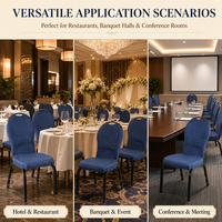 Les chaises de banquet amovibles fournie par la société de location d'événements peuvent être utilisées pour les restaurants, les lieux d'événements et les réunions.