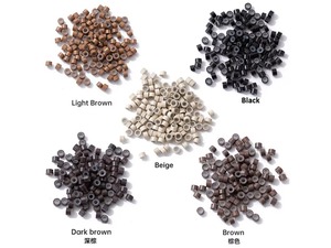 500 pièces <span class=keywords><strong>de</strong></span> micro-anneaux en aluminium et silicone <span class=keywords><strong>de</strong></span> 5 mm, perles <span class=keywords><strong>de</strong></span> liaison pour extensions <span class=keywords><strong>de</strong></span> cheveux humains, perles nano-couvertes - Product Image 3