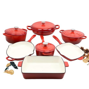 Set di Pentole <span class=keywords><strong>in</strong></span> <span class=keywords><strong>Ghisa</strong></span> <span class=keywords><strong>Smaltata</strong></span> Multicolore 7 Pezzi Antiaderente Multifunzionale per Uso Domestico <span class=keywords><strong>Pentola</strong></span> per Zuppa Multiuso - Product Image 5