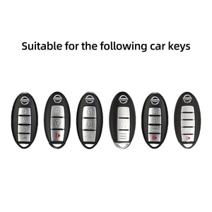 ปลอกหุ้มกุญแจรถใช้ได้กับ Nissan <span class=keywords><strong>Key</strong></span> FOB เคสป้องกันสำหรับ Nissan Altima Rogue SENTRA Pathfinder Smart <span class=keywords><strong>KEY</strong></span> - Product Image 3