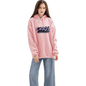 Sudadera con Capucha Oversize para Mujer FOXA, Estampado Pink Chaos Coordinator, Manga Larga, Tejido Transpirable - Product Image 1