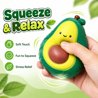 Creatief schattig simulatie avocado knuffel, traag terugverend stressverlichtend knijp fidget toy