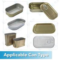 Caballa Camarón atún máquina selladora de latas irregulares semiautomática enlatada pescado sardinas máquina de costura