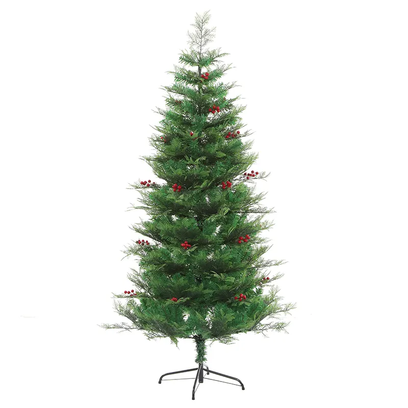 507 Series Mix Auto-tree Light Green Flower-type PE Leaves Round-headed Leaves Wholesale Christmas Trees