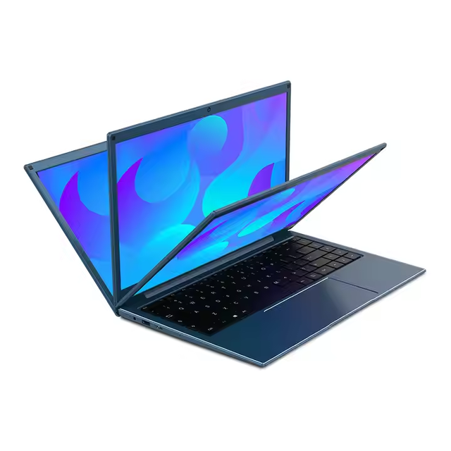 14 Inch Netbook New Intel I7 Laptop with SSD+HDD 512GB English Keyboard Metal Body UK Plug Windows 11 120Hz Display for Business