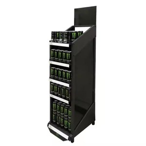 耐久性に優れたモンスターエナジードリンクディスプレイスタンドで