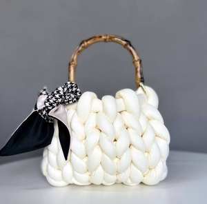 Sac à main pour femme en velours côtelé tissé fait main, sac à main tricoté, sac à main à bandoulière unique pour femme, sac à main tricoté pour femme, vente chaude - Product Image 6