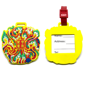 Tag karet lembut 3D lucu kustom Tag bagasi PVC Tag ID perjalanan untuk hadiah promosi Tag bagasi karet PVC untuk bepergian - Product Image 1