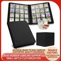 En gros, Classeur de collection de cartes TCG et de cartes à collectionner de jeu, grande capacité, noir, avec fermeture éclair, en PU16, motif quadrillé Palace, à feuilles mobiles pour jeux de société