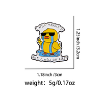 Broche émaillée Canard pleurant amusant, Broche de santé mentale, Épingles de revers, Badges pour sacs à dos, Accessoires vestimentaires, Bijoux animaux, Cadeaux