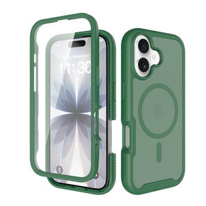 เคสโทรศัพท์มือถือแม่เหล็กแบบสร้างสรรค์ พร้อมฟิล์มกันรอยหน้าจอ  วัสดุอะคริลิก TPU  แบบแข็ง  ครอบคลุมทุกด้าน สำหรับ iPhone 17 16Plus - Product Image 1