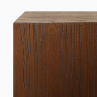 Console en bois massif Dream Home, meuble de rangement en bois, double tiroir, étagère ouverte, bois naturel, meuble d'entrée