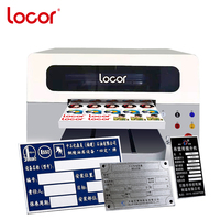 Locor-impresora plana de gran calidad, tamaño A3, doble cabezal XP600 GEN 5, barniz de tinta blanca, madera, vidrio, acrílico, UV, formato grande
