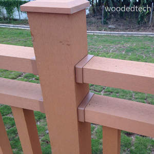 Paneles de barandilla de cubierta de polímero de madera compuesta WPC respetuosos con el medio ambiente, textura de grano de madera, garantía de 10 años, para GardenBalconyPoolside - Product Image 6