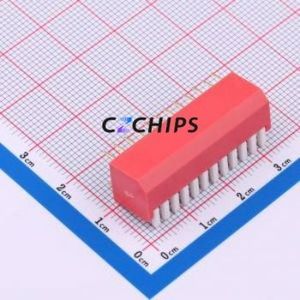 DP-12-R-T DIP Switch Through hole Component (THT),P=2.54mm Switch Piano Key Single Pole Single Throw 12 2.54mm - Product Image 2