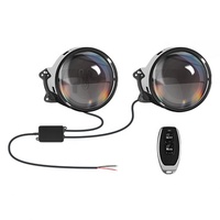 Lentilles de phares LED pour voiture, effet œil de démon