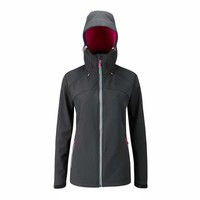 Identité Vêtements personnalisés Fabricant OEM Manteau à capuche Coupe-vent softshell fonctionnel pour femmes avec fermeture éclair complète