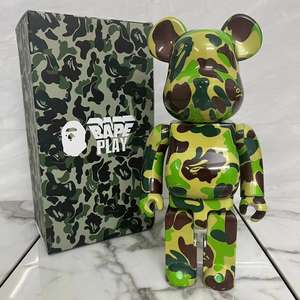 ตุ๊กตา Bearbrick 400% วัสดุ ABS ของตกแต่งบ้าน รูปปั้น กล่องลายพราง ของเล่นไวนิล - Product Image 3