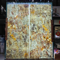 Life1996 Plaque de marbre ultra-fine de 1 mm en pierre naturelle moderne, panneau mural translucide, anti-acide, écologique, rétroéclairage