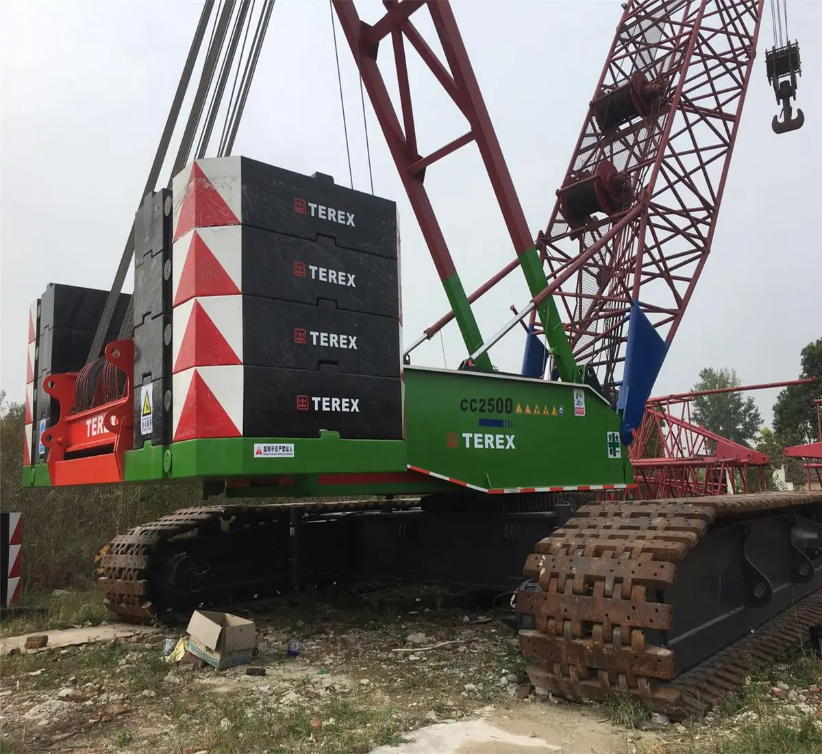 ใช้Terex CC2500 450T Crawler Craneใช้Crawler Crane Kh300 Kh180 Kh700 80T 50T 150Tราคาถูกสำหรับขาย