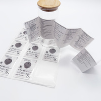 Étiquette personnalisée en vinyle multicouche 3 plis, imperméable, double couche, adhésive, écologique, recyclable, en rouleau, pour livret pliable, avec avertissement