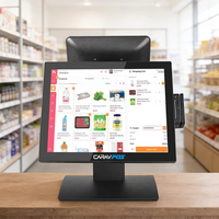 Terminal Punto de Venta con Pantalla Táctil de 15 Pulgadas, Windows 11, Todo en Uno, Pantalla Secundaria Versátil, Sistema POS, Fabricante OEM de POS