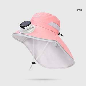 Chapeaux d'été solaires en gros pour enfants avec ventilateur intégré, protection solaire, type bob et pêcheur, pour la pêche, le ski, décontractés, unisexes - Product Image 2
