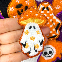 Ensemble de patchs brodés Halloween Chenille floue crâne fantôme citrouille chapeau de sorcière chauve-souris applique fer sur patch pour enfants bricolage
