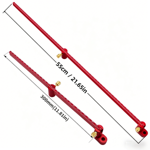 <span class=keywords><strong>Compas</strong></span> de marquage en alliage d'aluminium pour la menuiserie, règle de dessin circulaire réglable à 360 degrés, outil de marquage circulaire et d'arc pour le travail du bois - Product Image 2