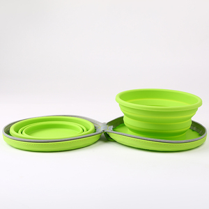 ชามใส่อาหารสุนัขแบบพกพา ลายเพชร ซิลิโคน 475 มล. ชามเดินทางสำหรับสัตว์เลี้ยง ผลิตภัณฑ์สัตว์เลี้ยงเพื่อการส่งเสริมการขาย - Product Image 4