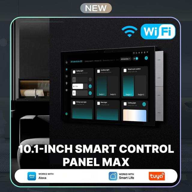 10'' Tuya Smart Touch Panel | Electric PC OLED Display WiFi App Control Google Home for Alexa Voice Control Built-in Zigbee