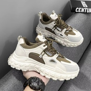 Zapatillas deportivas de hombre nuevas al por mayor, de caña baja, estilo 'Dad Shoes' con contraste, transpirables, estilo coreano para correr - Product Image 1